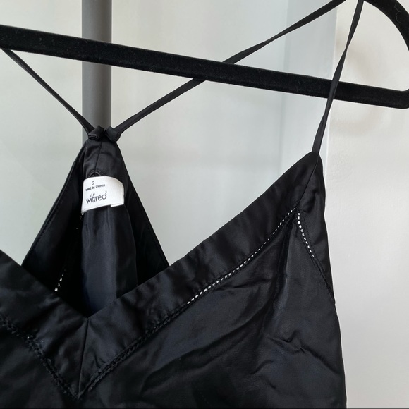 Aritzia (Wilfred) Black Silky Slip Dress - Picture 3 of 5